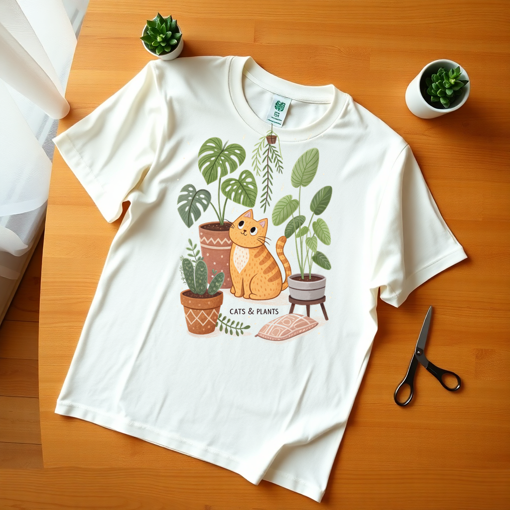 Cats & Plants tee