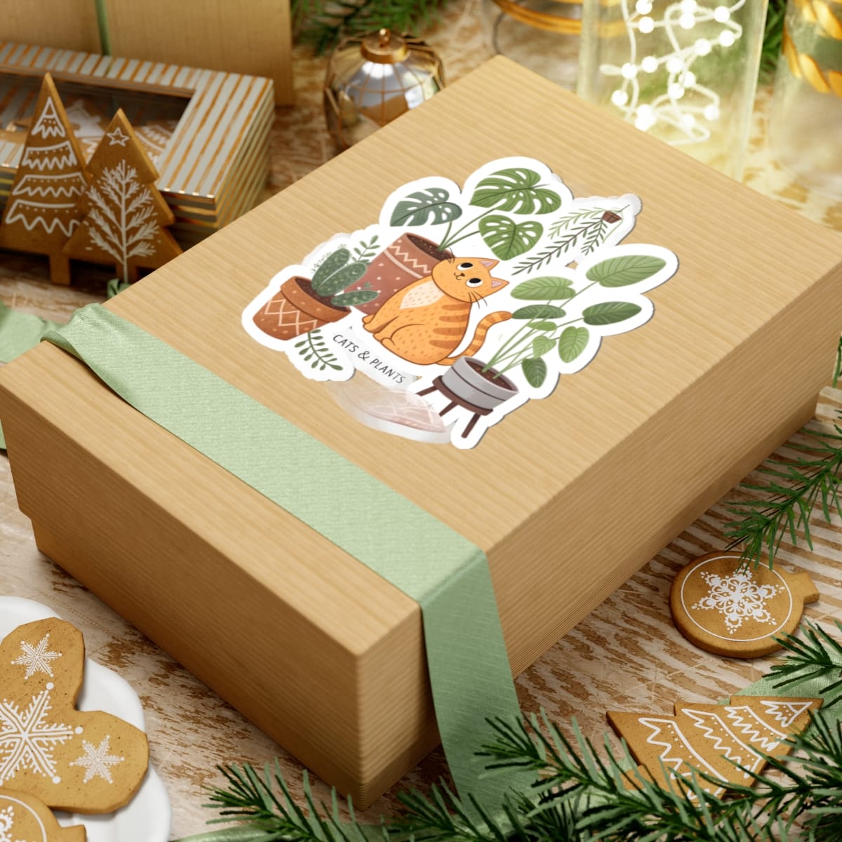 Cats & Plants Sticker - Image 9