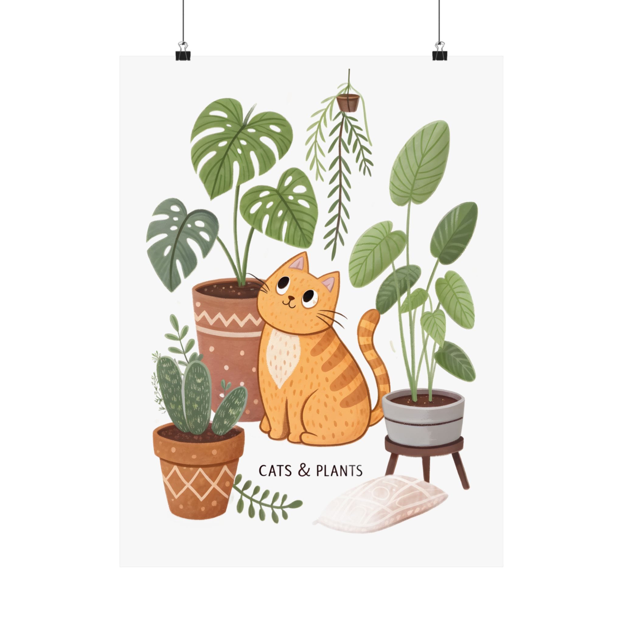 Cats & Plants Poster - Image 5