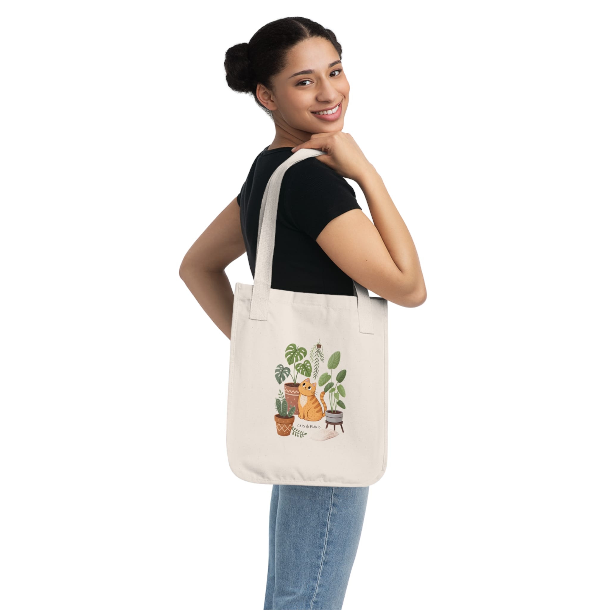 Cats & Plants Tote Bag - Image 4